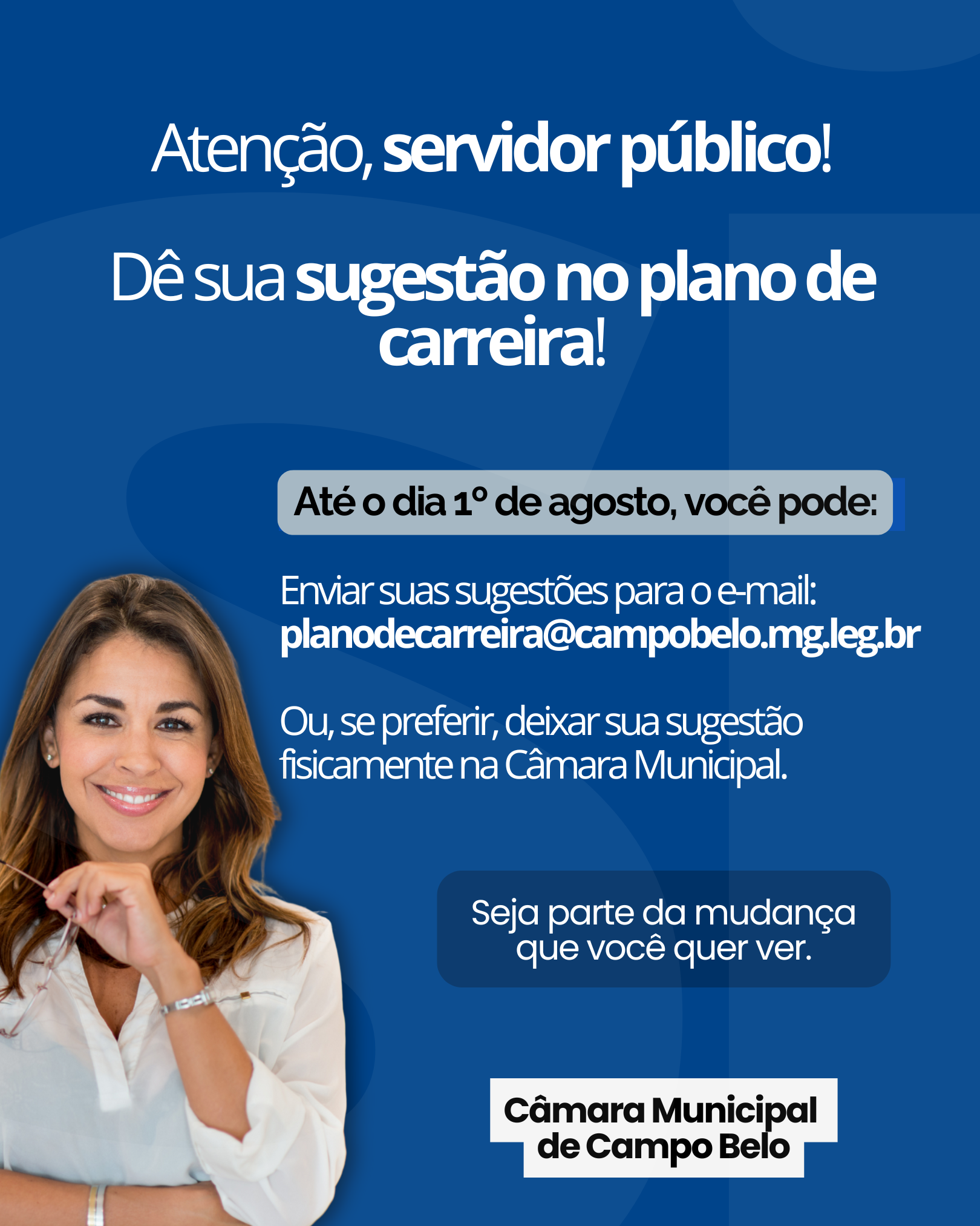 Câmara Municipal de Campo Belo abre espaço para sugestões no Plano de Carreira dos servidores públicos