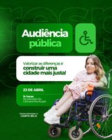 Campo Belo terá audiência pública sobre acessibilidade e inclusão