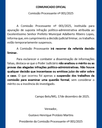 COMUNICADO - SUSPENSÃO DOS TRABALHOS DA COMISSÃO PROCESSANTE